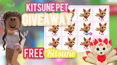 Free Kitsune Giveaway Adopt Me Roblox Youtube