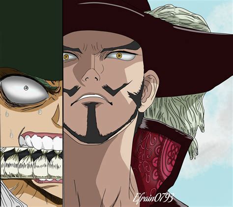 Zoro Vs Mihawk By Efrain0793 Design By Boichi Anime One Piece Anime