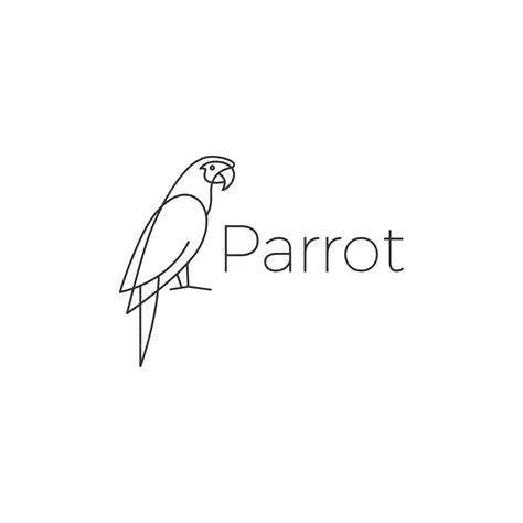 Premium Vector Parrot Logo Bird Vector Illustration Icon