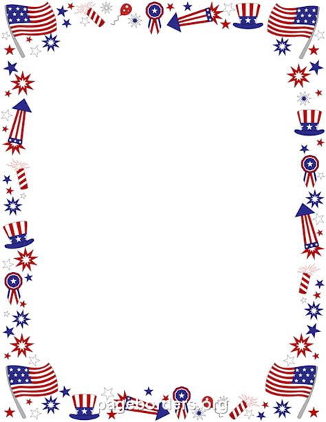 Fourth Of July Border Clip Art Page Border And Vector Graphics