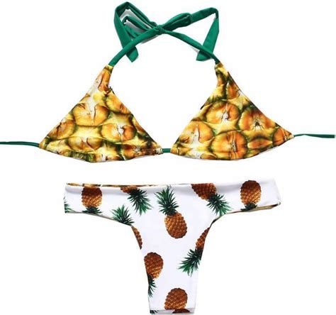 Reversible Pineapple Bikini Pineapple Bikini Pineapple Print Bikini