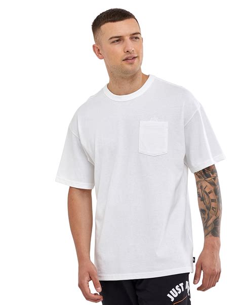 Nike Mens Premium Essentials Pocket T Shirt White Life Style Sports Ie