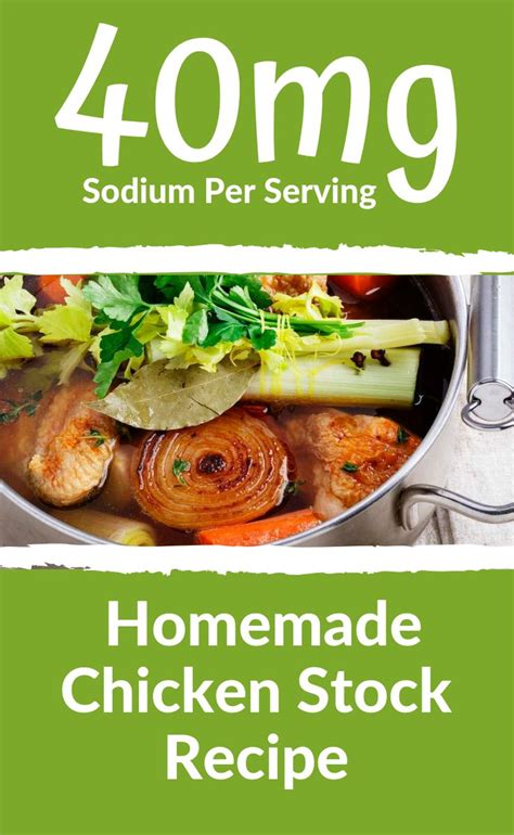 Find low cholesterol recipes that are both healthy and delicious. Low Sodium Chicken Stock | Recipe in 2020 | Food recipes ...