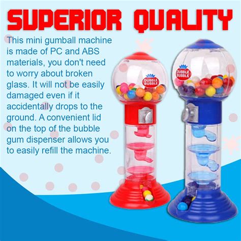 Playee Spiral Gum Ball Machine Candy Dispenser Dubble Bubble Gumball