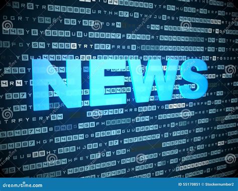 News Concept Words News On Digital Background Stock Illustration