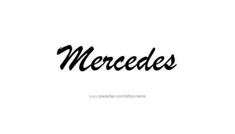 Mercedes Name Tattoo Designs
