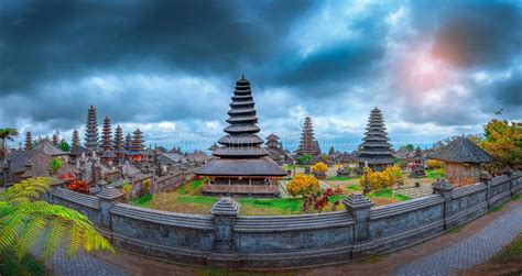 Panorama Of Pura Besakih Temple Bali Indonesia Stock Image Image Of