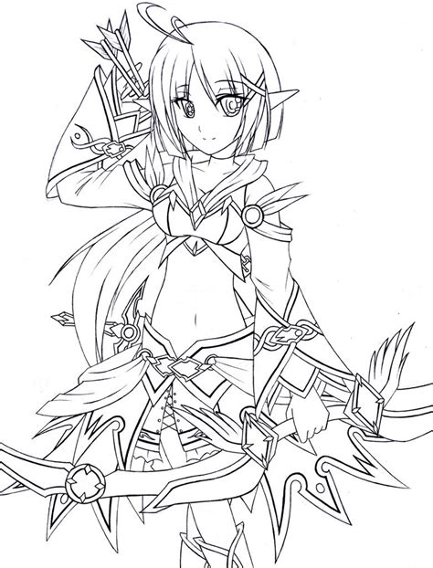 Anime Line Drawing By Chuloc On Deviantart Cute Anime Line Art Png