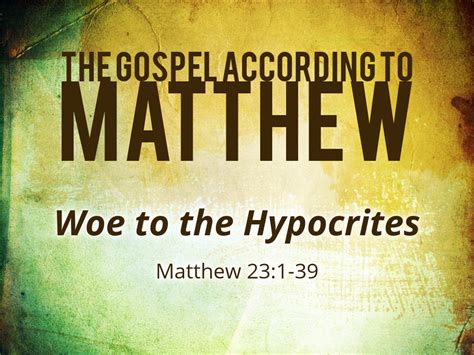 2 9 2020 Woe To The Hypocrites Matthew 231 39 Logos Sermons