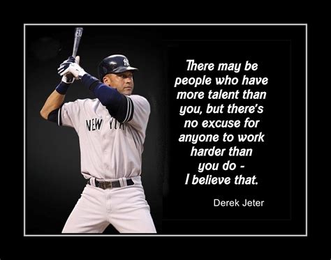Motivational Baseball And Softball Poster Inspirational Derek Jeter