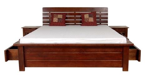 Letto in legno massello mogano,montaggio ad incastro,totale assenza di metallo. Letto stile etnico con cassettoni legno massello - mobili ...