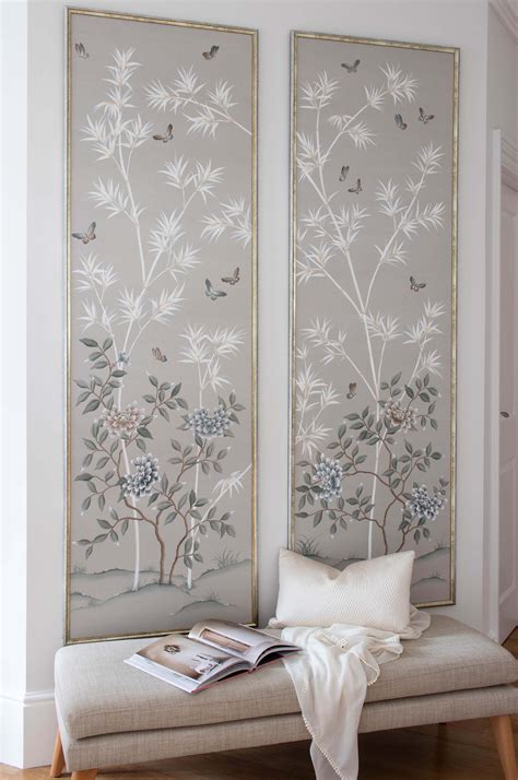 Frame Your Chinoiserie Wallpaper Panels Like Paintings Wallpaper Interior Design Chinoiserie