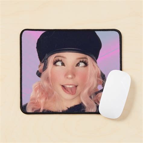 Cute Belle Delphine Sexy Tounge Face Mouse Pad For Sale By Harshler Art Redbubble