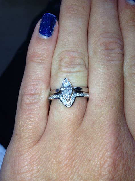 Diamond Marquise Engagement Ring And Wedding Band Set Thoroughly