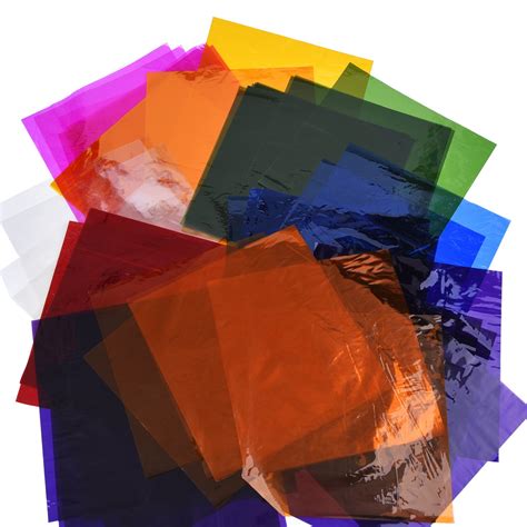 Outus Cello Sheets Cellophane Wraps 8 By 8 Inch 8 Colors 104 Pieces