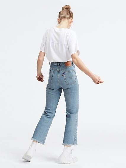 Ribcage Crop Flare Jeans Azul Scapegoat From Levis On 21 Buttons