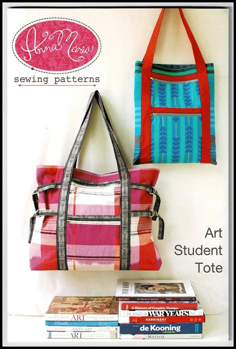 Anna Maria Horner Sewing Patterns Art Student Tote Bags New With Bonus