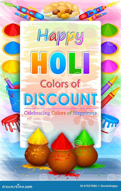 Holi Sale Promotion Poster Stock Vector Illustration Of India 67037880