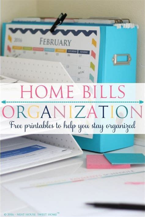 How To Organize Your Home Bills Bill Organization Organizing