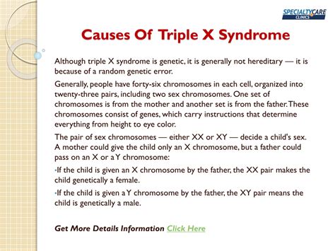 Ppt Triple X Syndrome Symptoms Causes And Treatment Powerpoint Presentation Id11084309