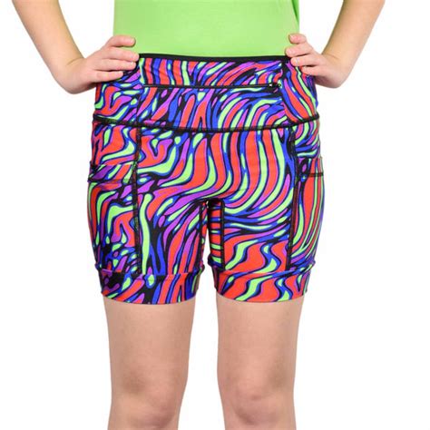 Bright Colorful Anti Ride Running Shorts With Pockets Sparkleskirts