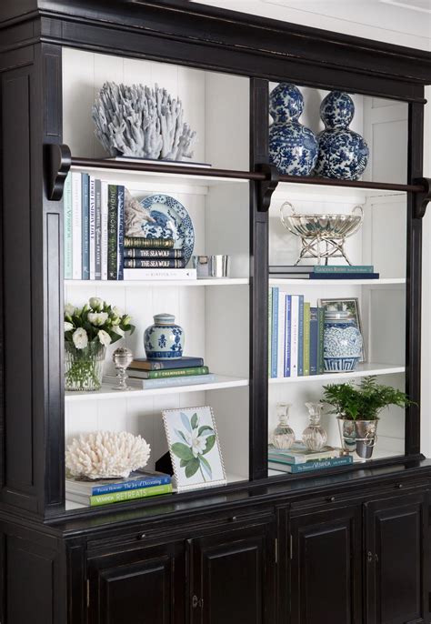 Mayflower House Gold Coast Project Hamptons Bookcase Styling Blue