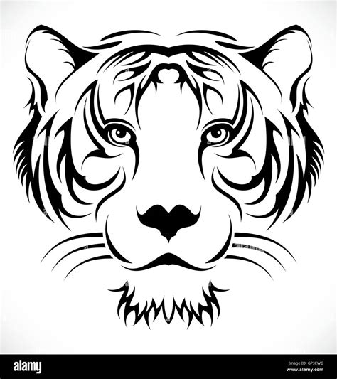 Tiger Head Tattoo Design Stock Vector Image And Art Alamy