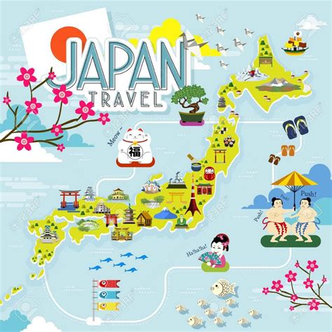 Tourist Map Of Japan Tourist Attractions And Monuments Of Japan