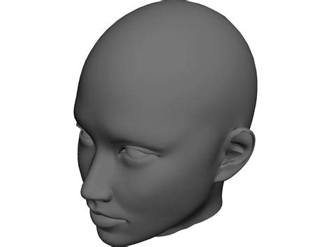 Woman Head 3d Model 3dcadbrowser