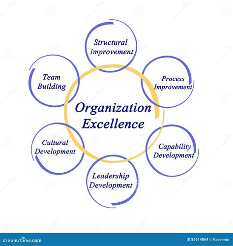 Diagram Of Organization Excellence Stock Illustration Illustration Of