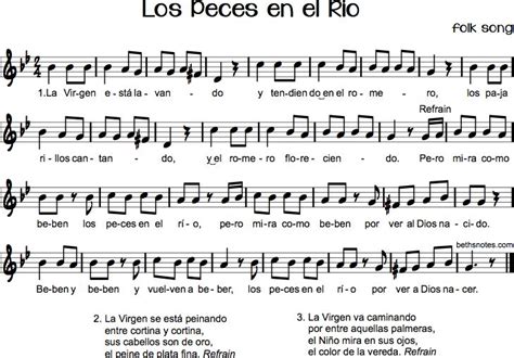 Los Peces En El Río Beths Notes Spanish Music Teaching Music