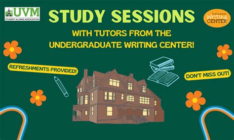 Join Saa And The Uwc For Study Sessions Uvm Bored