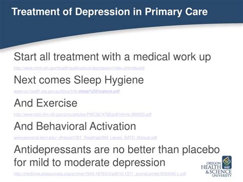 Ppt Treating Depression In The Primary Care Setting Powerpoint