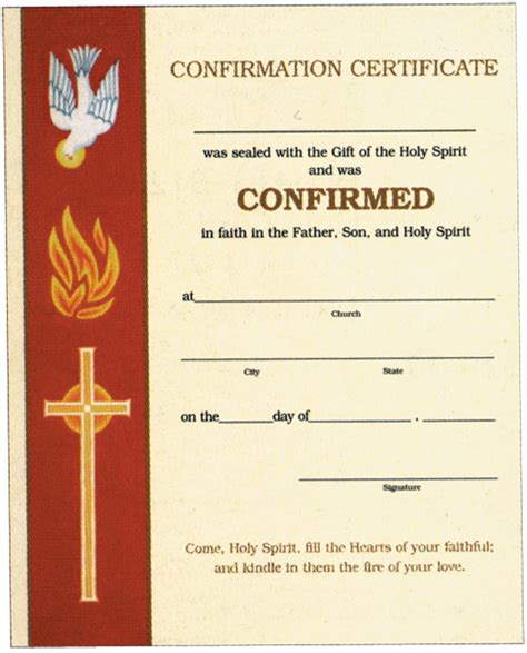 Printable Confirmation Certificates