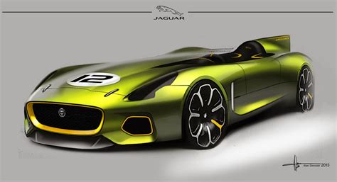Jaguar D Type Design Sketch By Alan Derosier Car Body Design