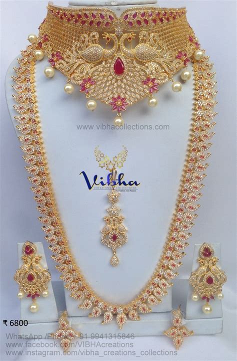 Exordinary Bridal Jewellery Set From Vibha Creations South India Jewels