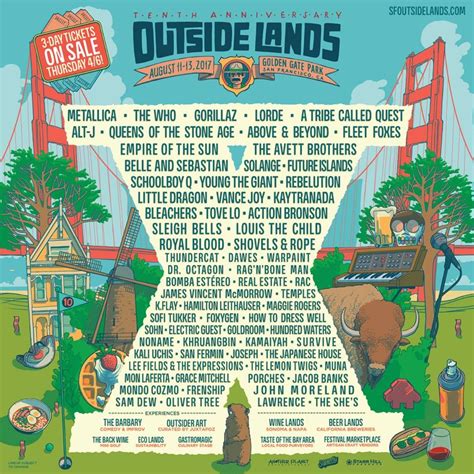 Outside Lands Festival Announces 2017 Lineup