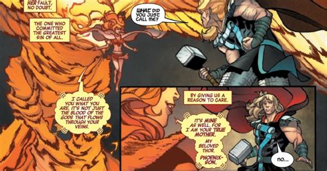 Phoenix Really Insists She S Thor S Mother In Avengers 43
