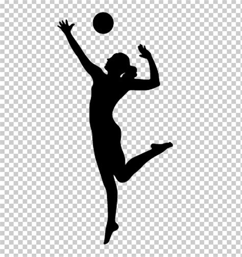 Volleyball Player Volleyball Throwing A Ball Silhouette Athletic Dance