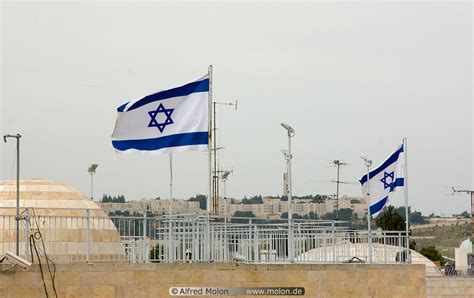 Photo Of Israeli Flags On Roofs Views And Miscellaneous Jerusalem Israel