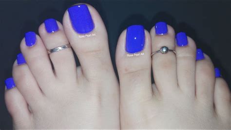 Winter Pedicure Painting My Toe Nails Tips To Paint Your Toes Blue