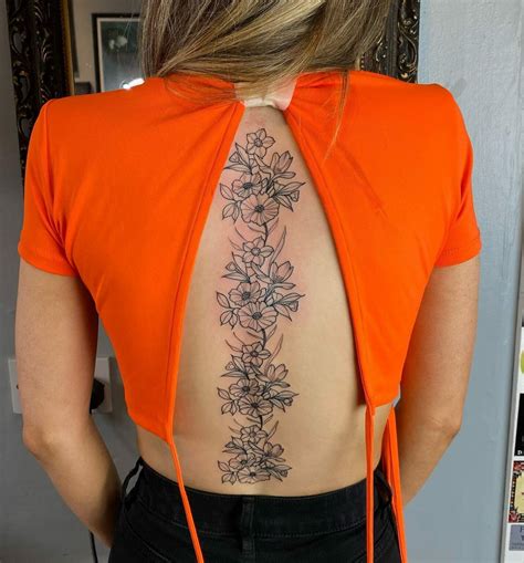 101 Best Flower Spine Tattoo Ideas That Will Blow Your Mind Outsons