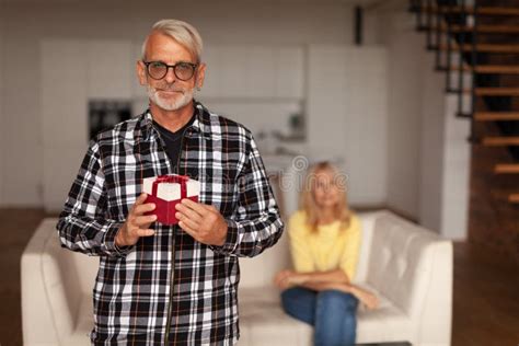 A Mature Man Is Preparing A Surprise For A Woman Valentine`s Day T