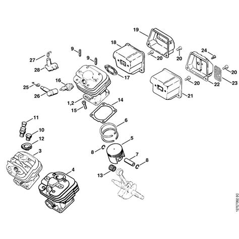 Stihl 024 Chainsaw 024sw Parts Diagram Cylindermuffler