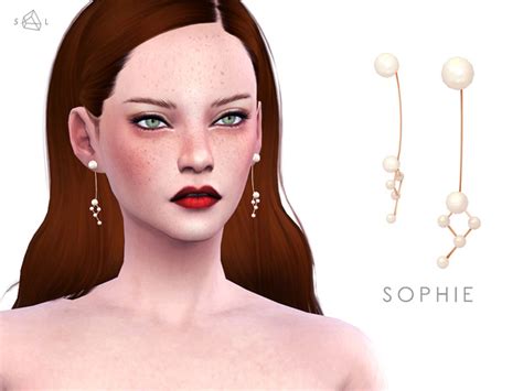 Sophie Gold Pearl Earrings By Starlord At Tsr Sims 4 Updates