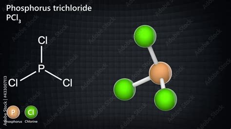 Phosphorus Trichloride Formula Pcl3 Or Cl3p Used For Making