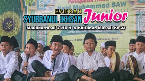 Penampilan Perdana Hadrah Syubbanul Ikhsan Junior Masjid Al Ikhsan