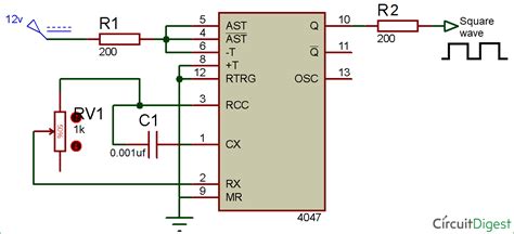 555 Timer Sine Wave Generator Circuit Wiring Diagram