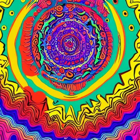 Psychedelic Mushroom Art Vibrant Colors Poster Stable Diffusion Openart
