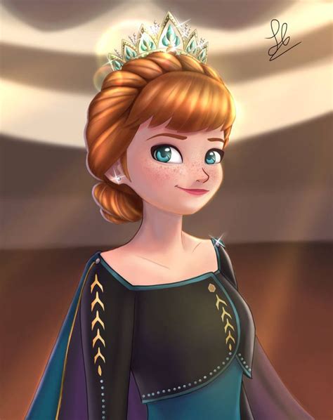 Frozen 2 Queen Anna Fanart By Hanoka2034 On Deviantart Fan Art